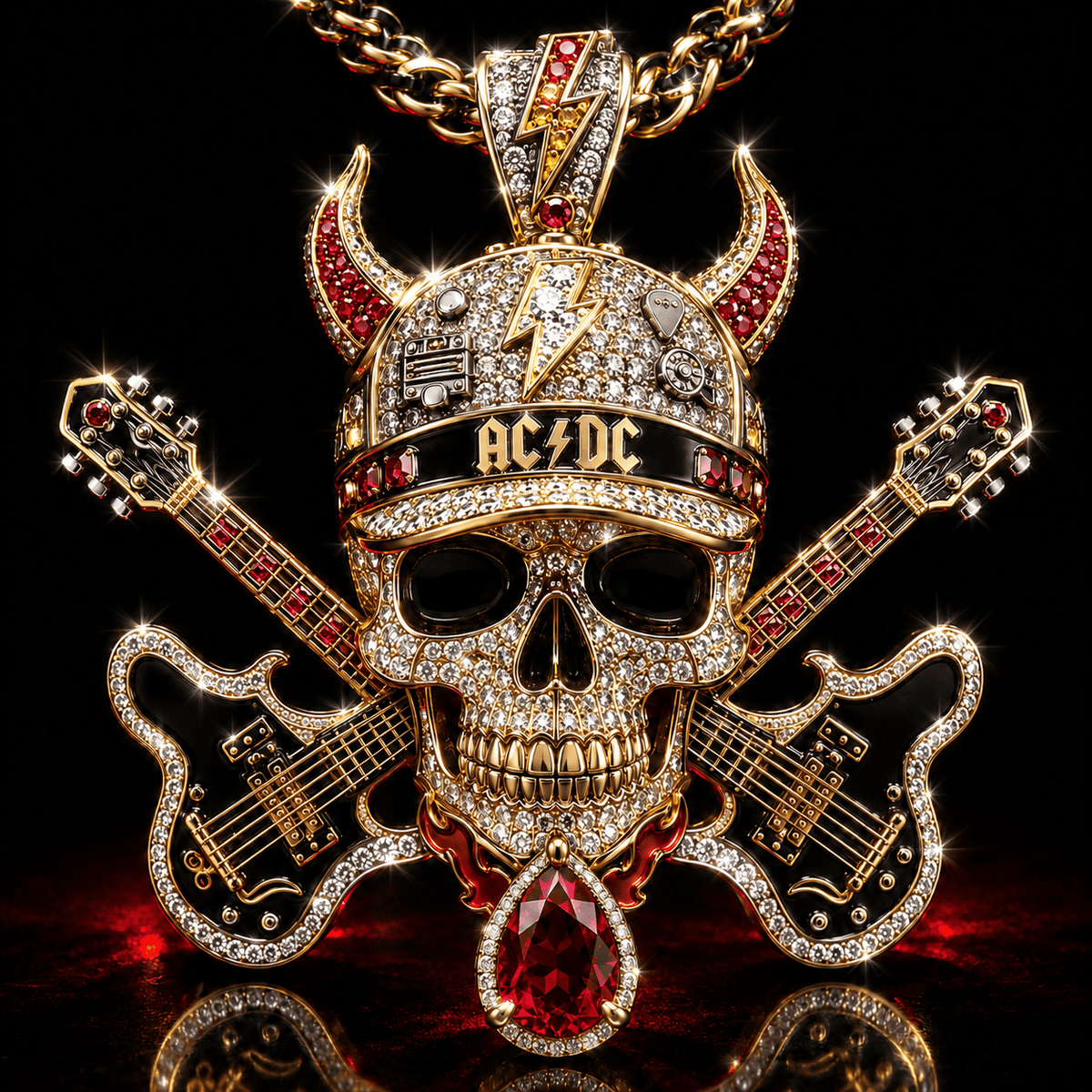 ACD Solid Gold Chain with Diamond Pendant PDL