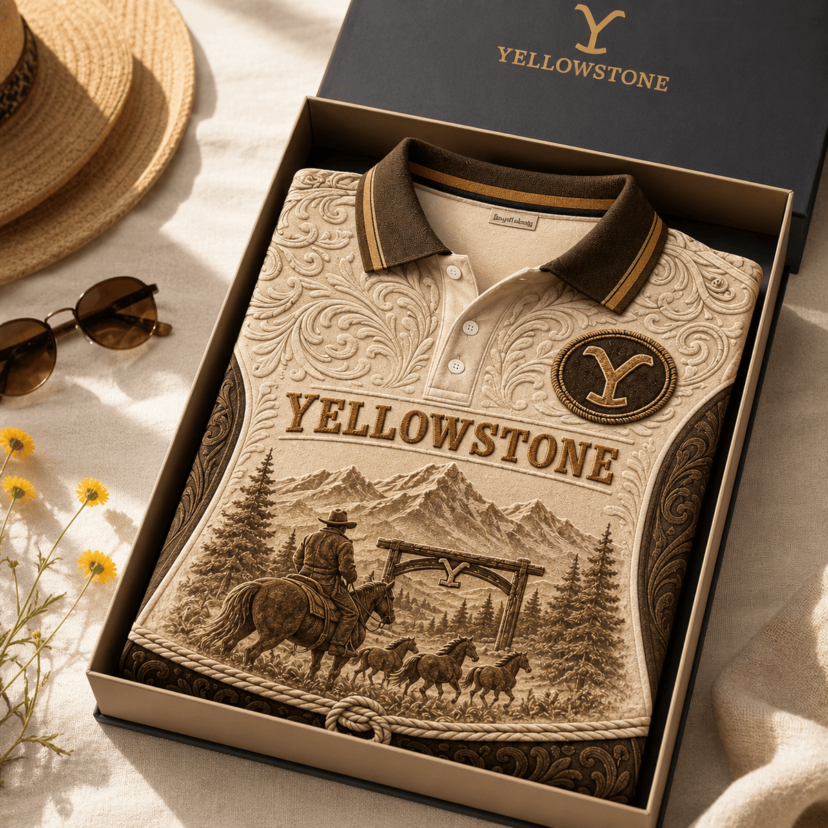 PREMIUM YLST EMBOSS POLO SHIRT NTVA