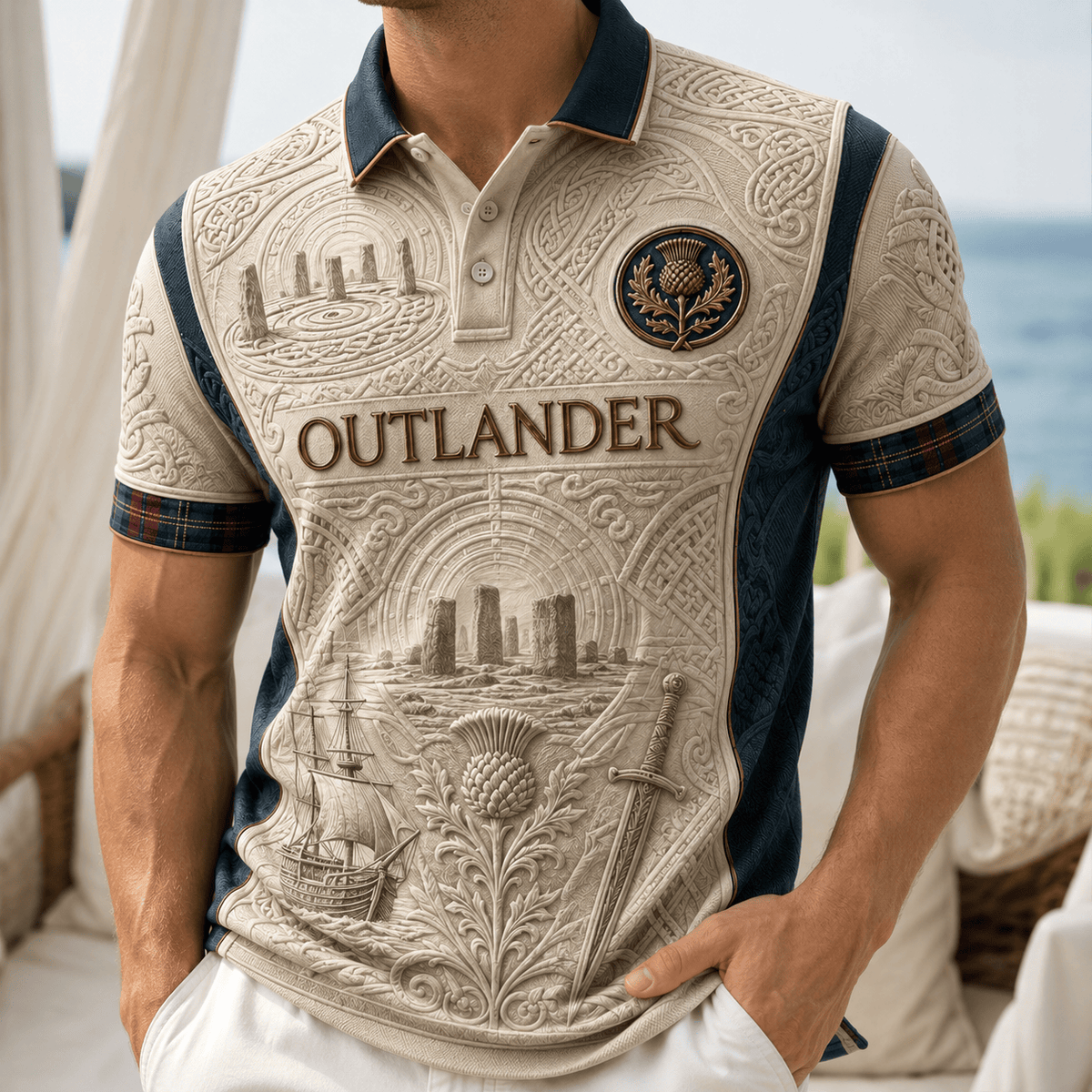 PREMIUM OLD EMBOSS POLO SHIRT NTVA