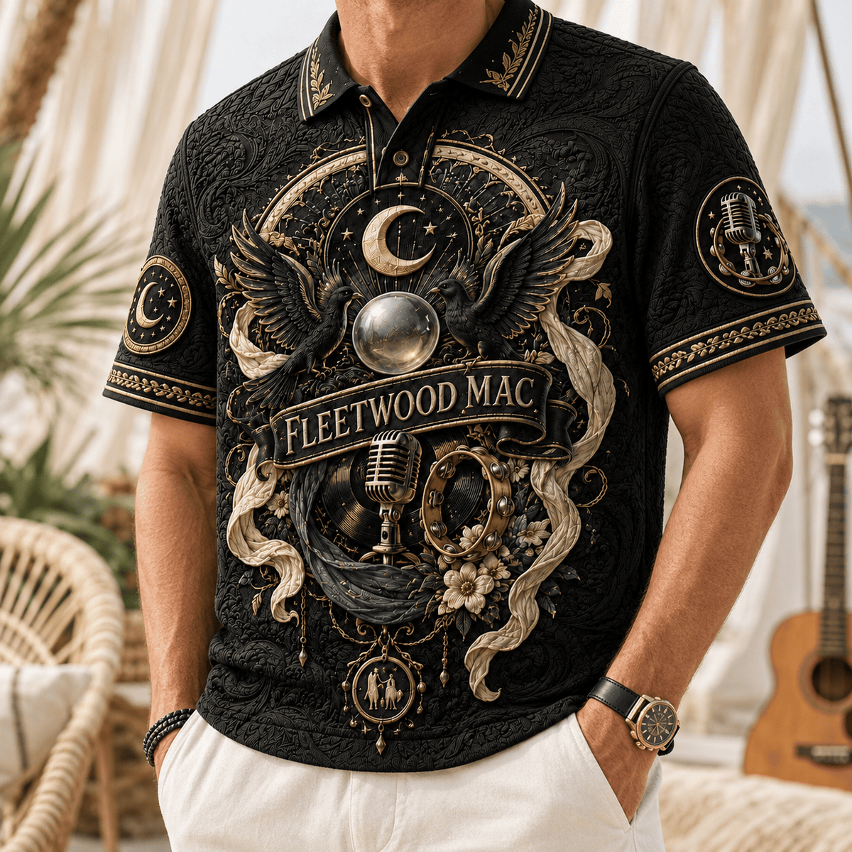 PREMIUM FLM EMBOSS POLO SHIRT HQH