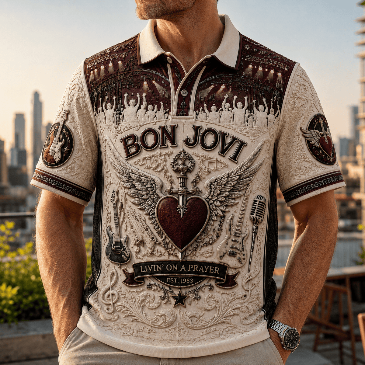 PREMIUM BJV EMBOSS POLO SHIRT HQH