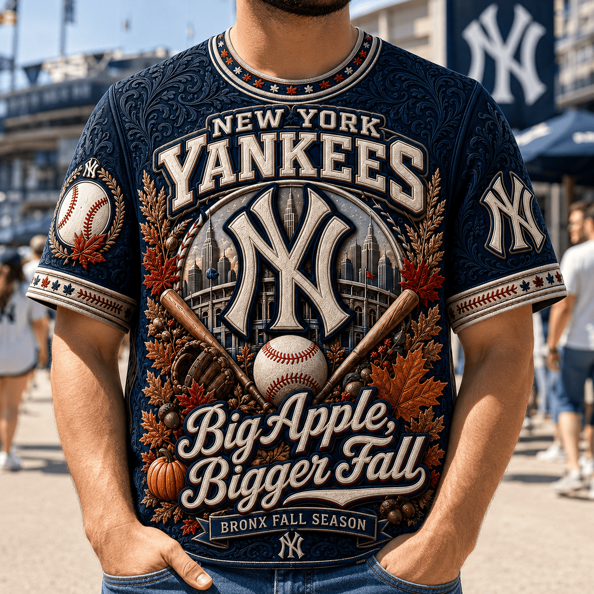 PREMIUM NYY 3D EMBOSS SHIRT TTNL