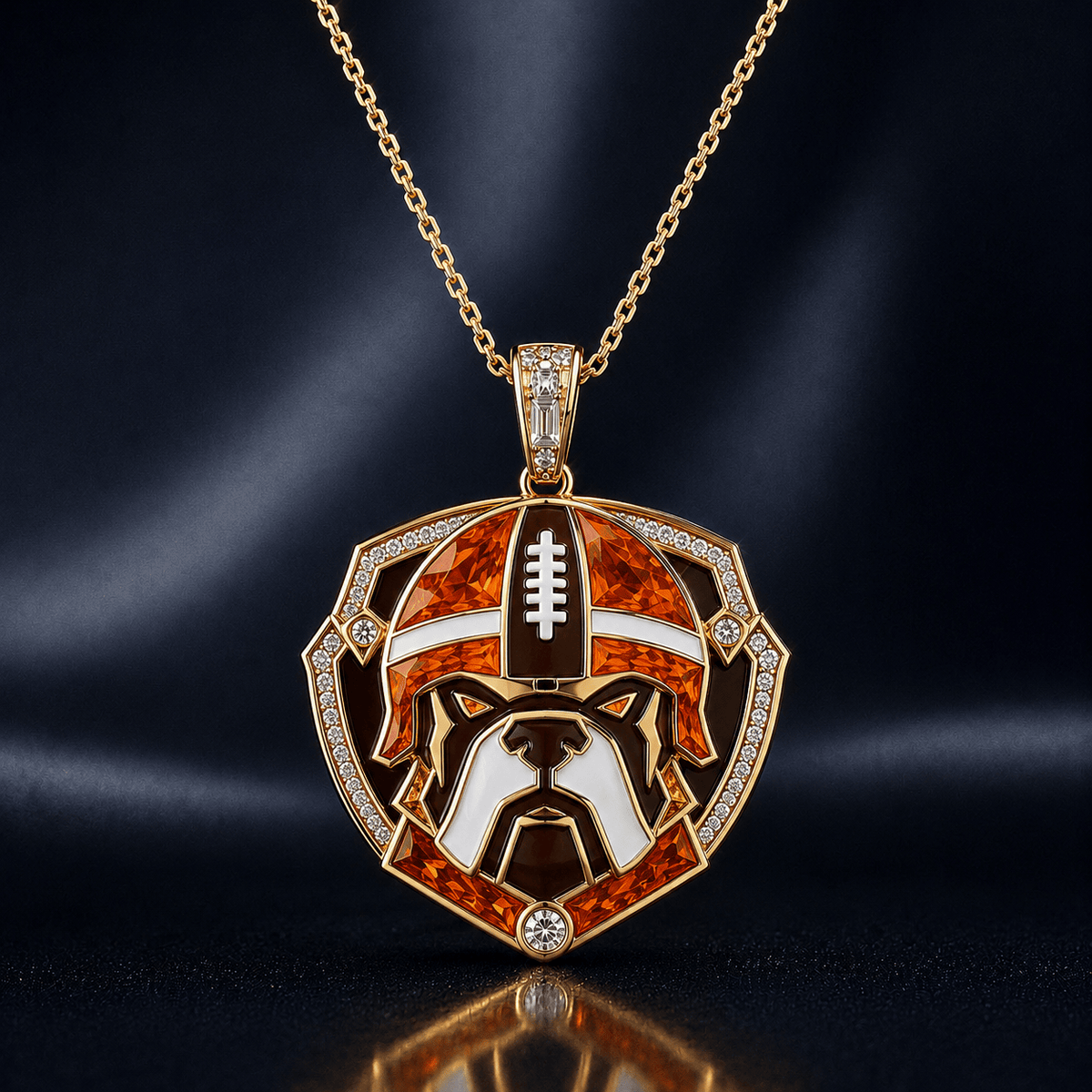 CLVB Solid Gold Chain with Diamond Pendant TMH
