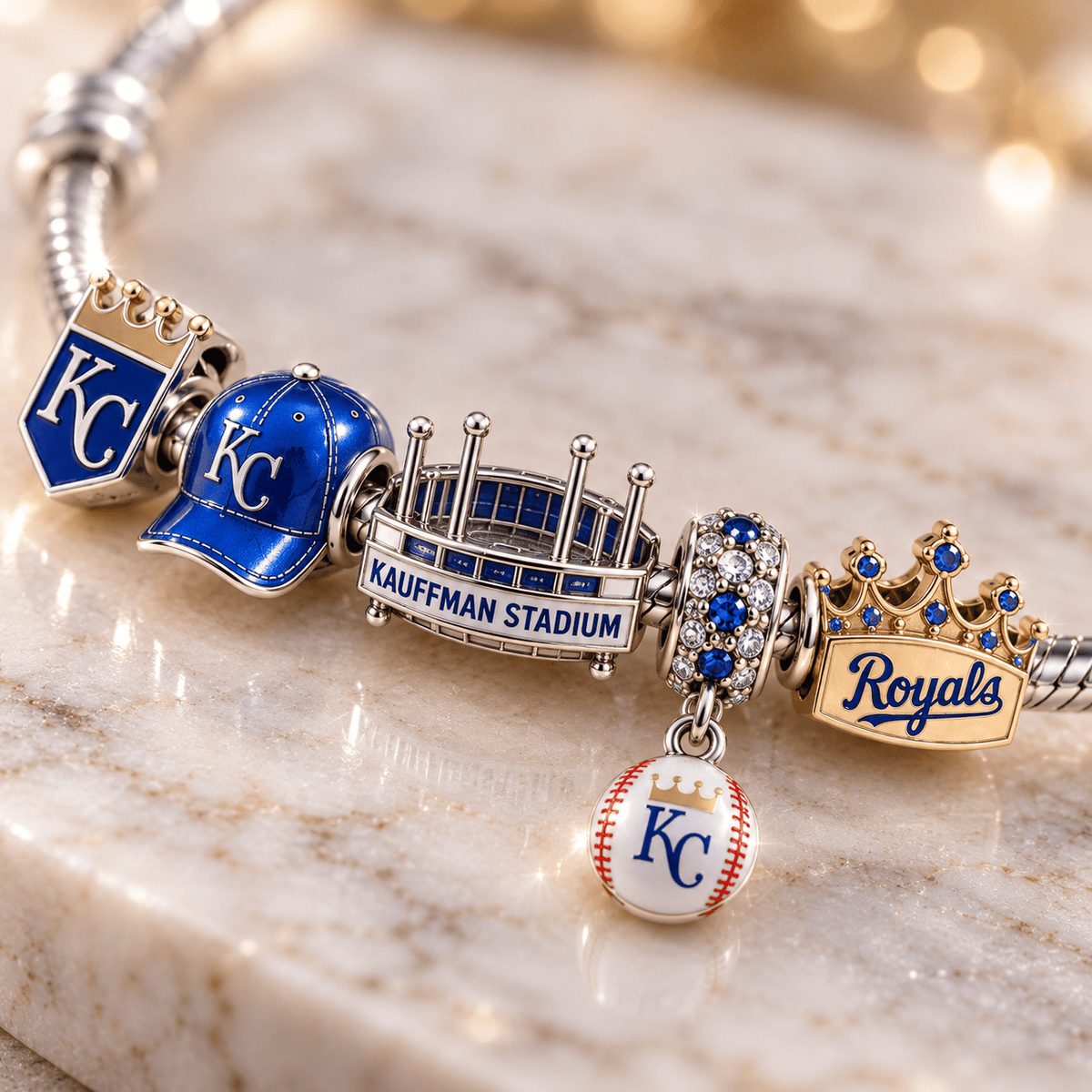 KCR Silver Charm Bracelet Set PNPA