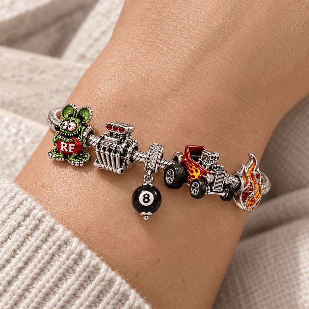 RFK Silver Charm Bracelet Set PTKL