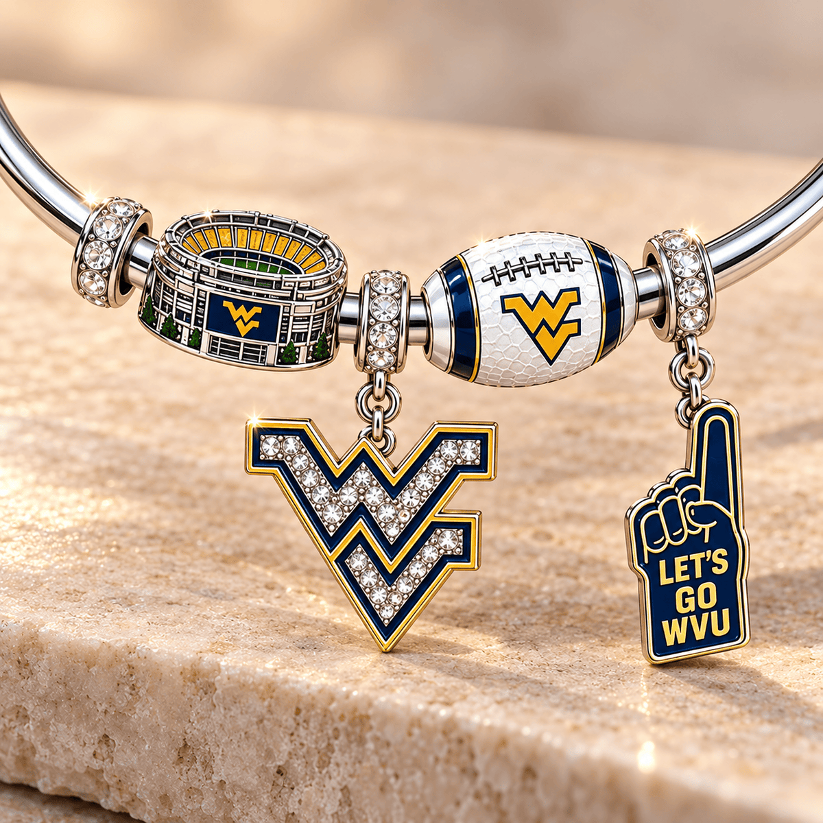 WVM Silver Charm Bracelet Set TMH